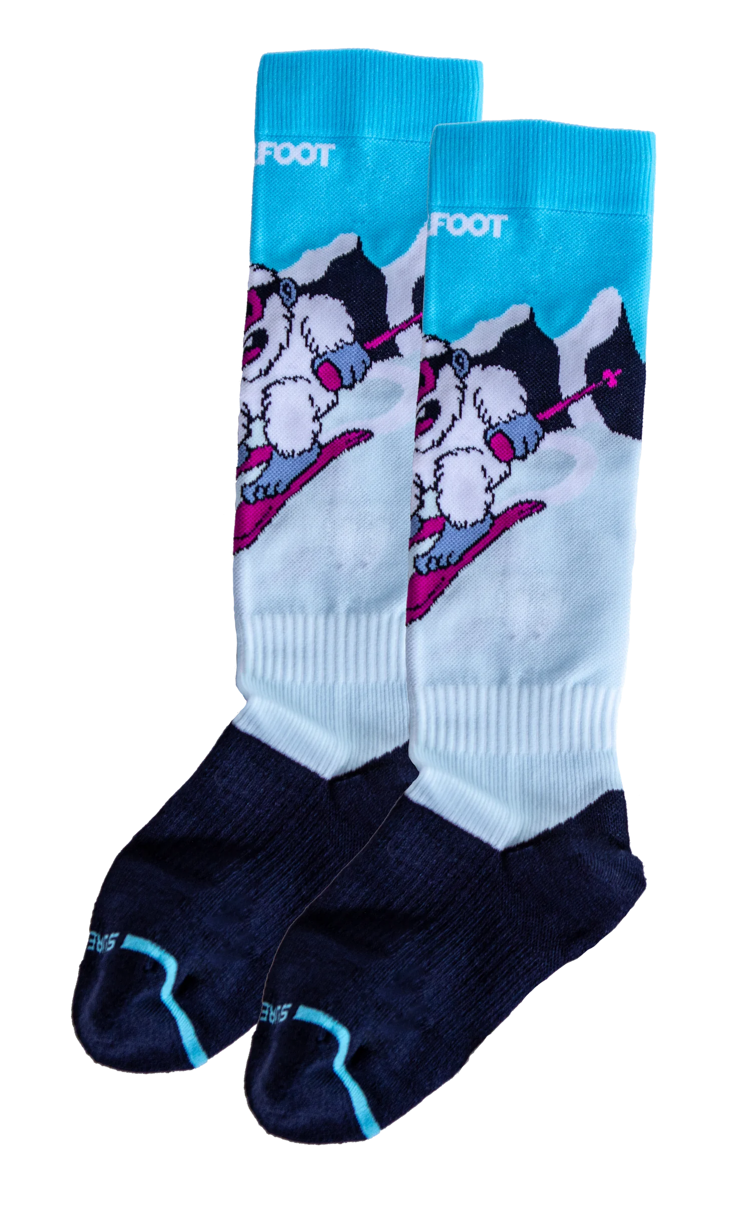Surefoot Yeti Monster kids ski sock in merino wool